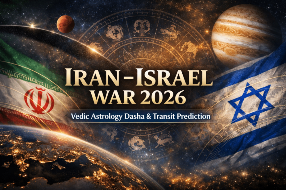 Iran–Israel War 2026 Prediction | Vedic Astrology Dasha & Transit Analysis -DKSCORE