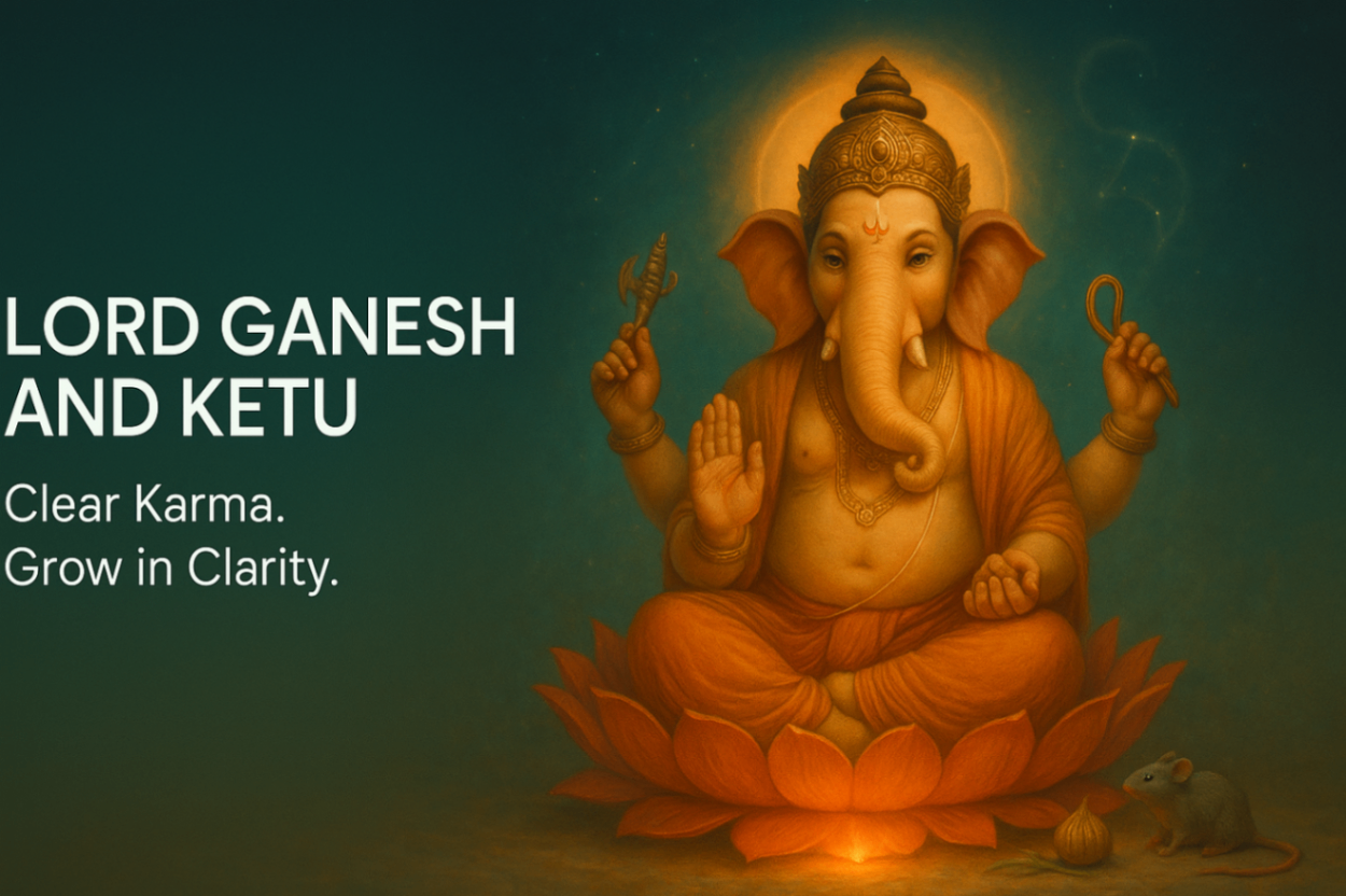 Lord Ganesh and Ketu: Removing Karmic Obstacles Awakening Inner Clarity -DKSCORE