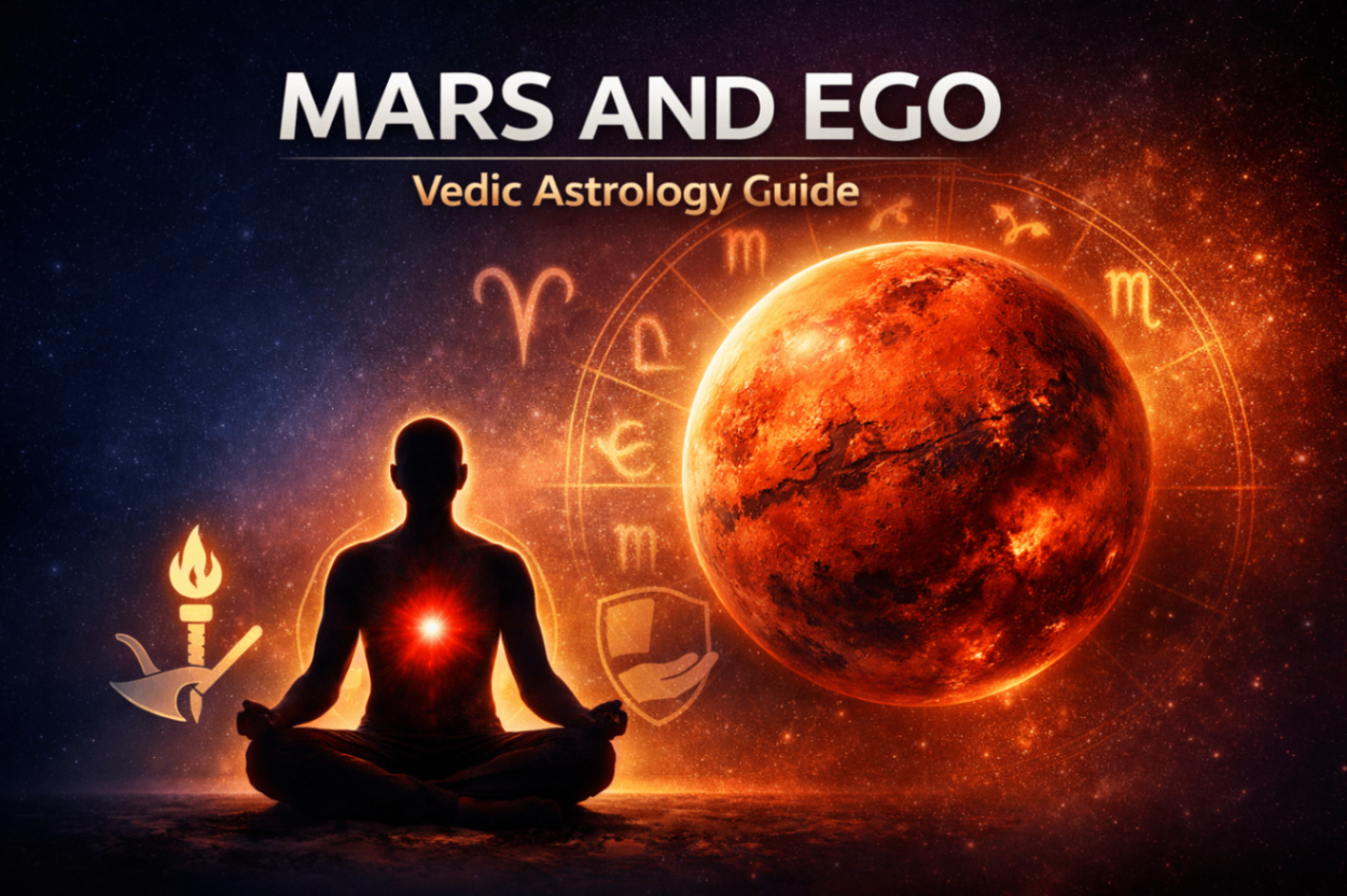 Mars and Ego in Vedic Astrology: Karmic Lessons Sign Placements Afflictions & Evolution -DKSCORE